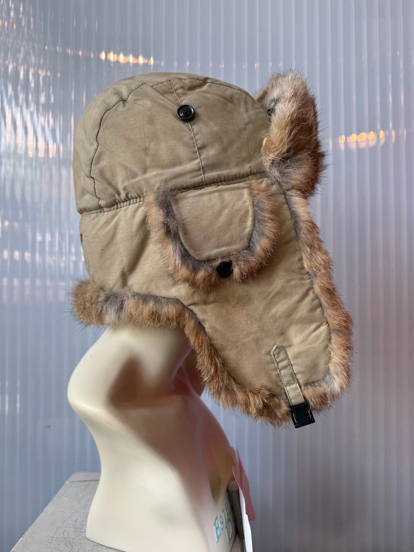 Tan Fur Ushanka / Trapper Hat