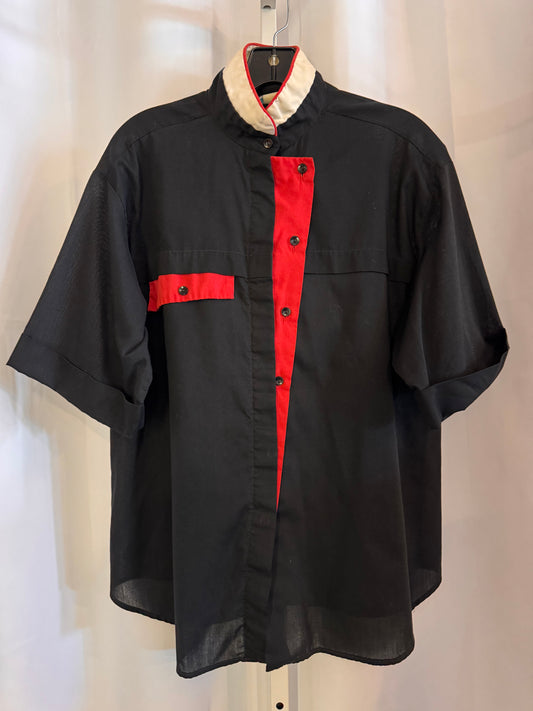 1980s Black & Red Chef's Shirt