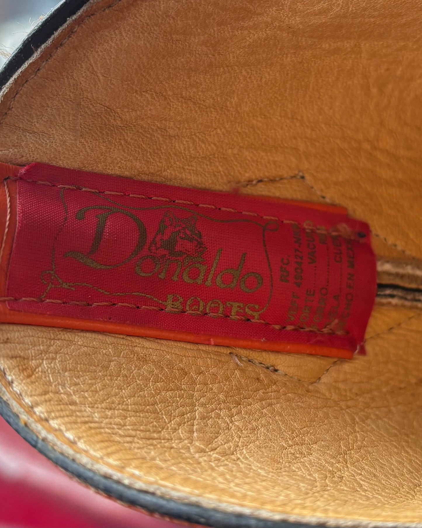 Donaldo Orange Mexican Made Cowboy Boots 8