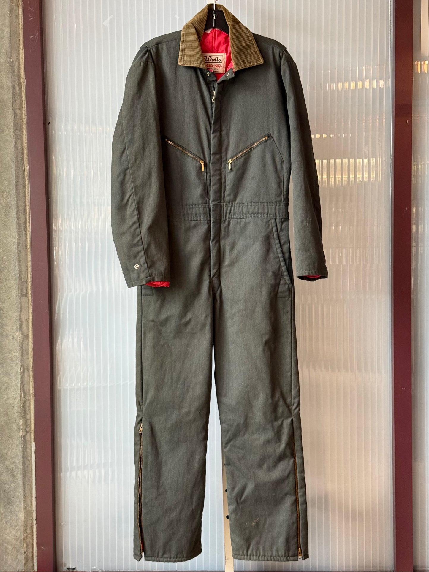 1980s Green-Grey Insulated Workwear Coveralls