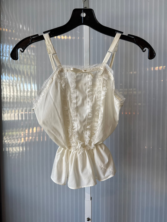 1960s Dainty White Tank Top