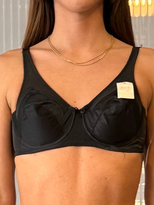 1980s Vanity Fair Black Bra