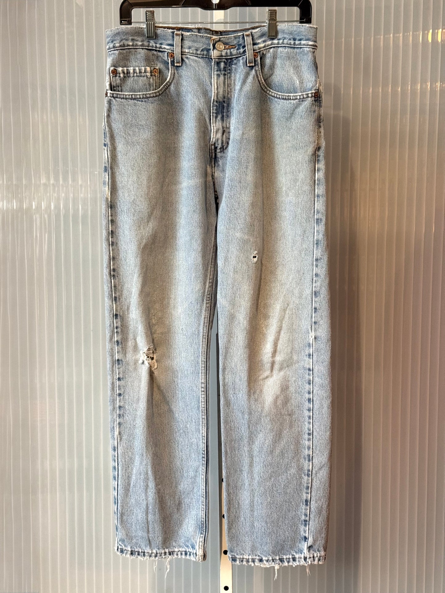 1980s Levi’s 505 Slightly Distressed Blue Denim Jeans