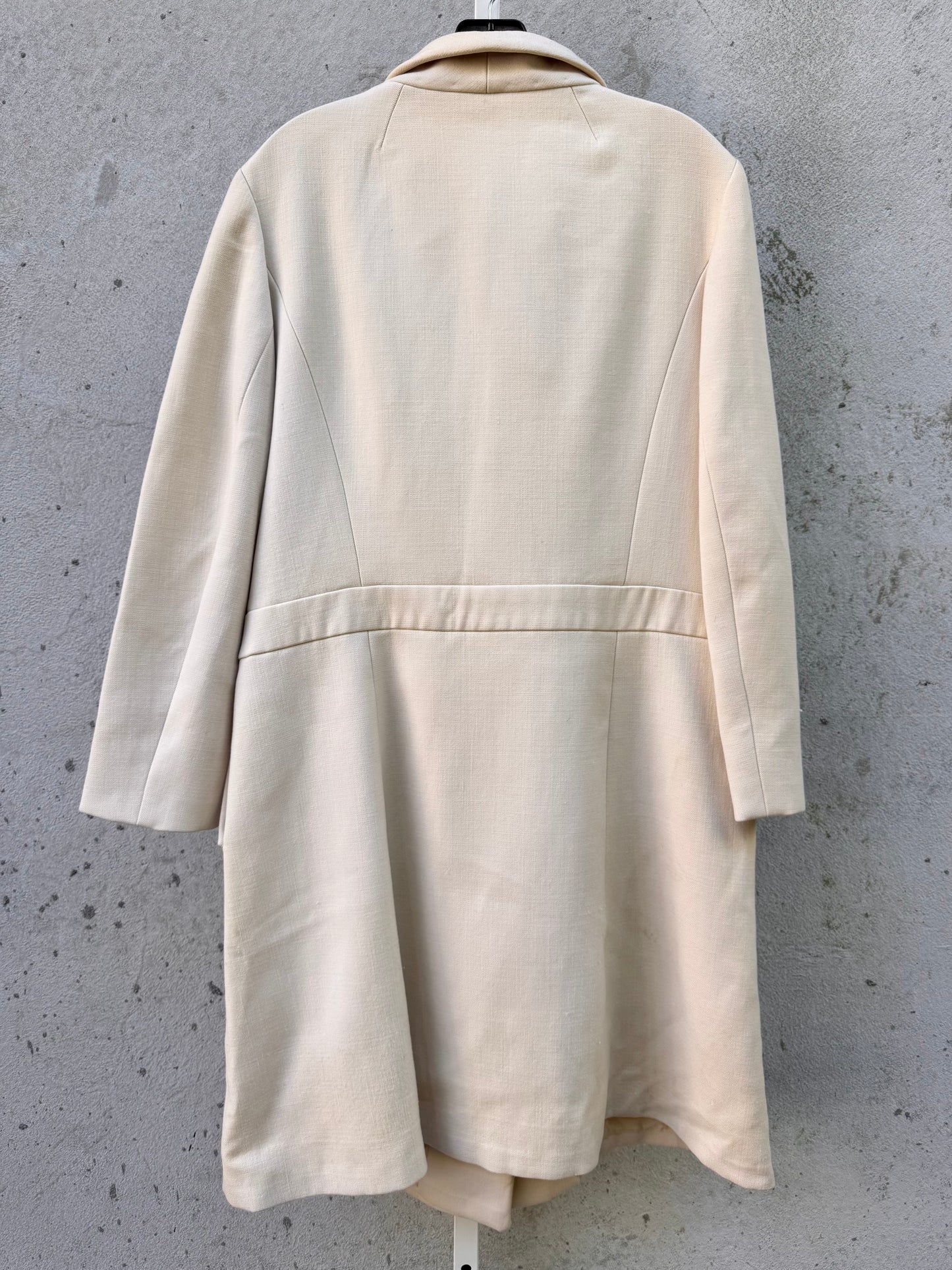 1970s Cream Coat with Gold Buttons