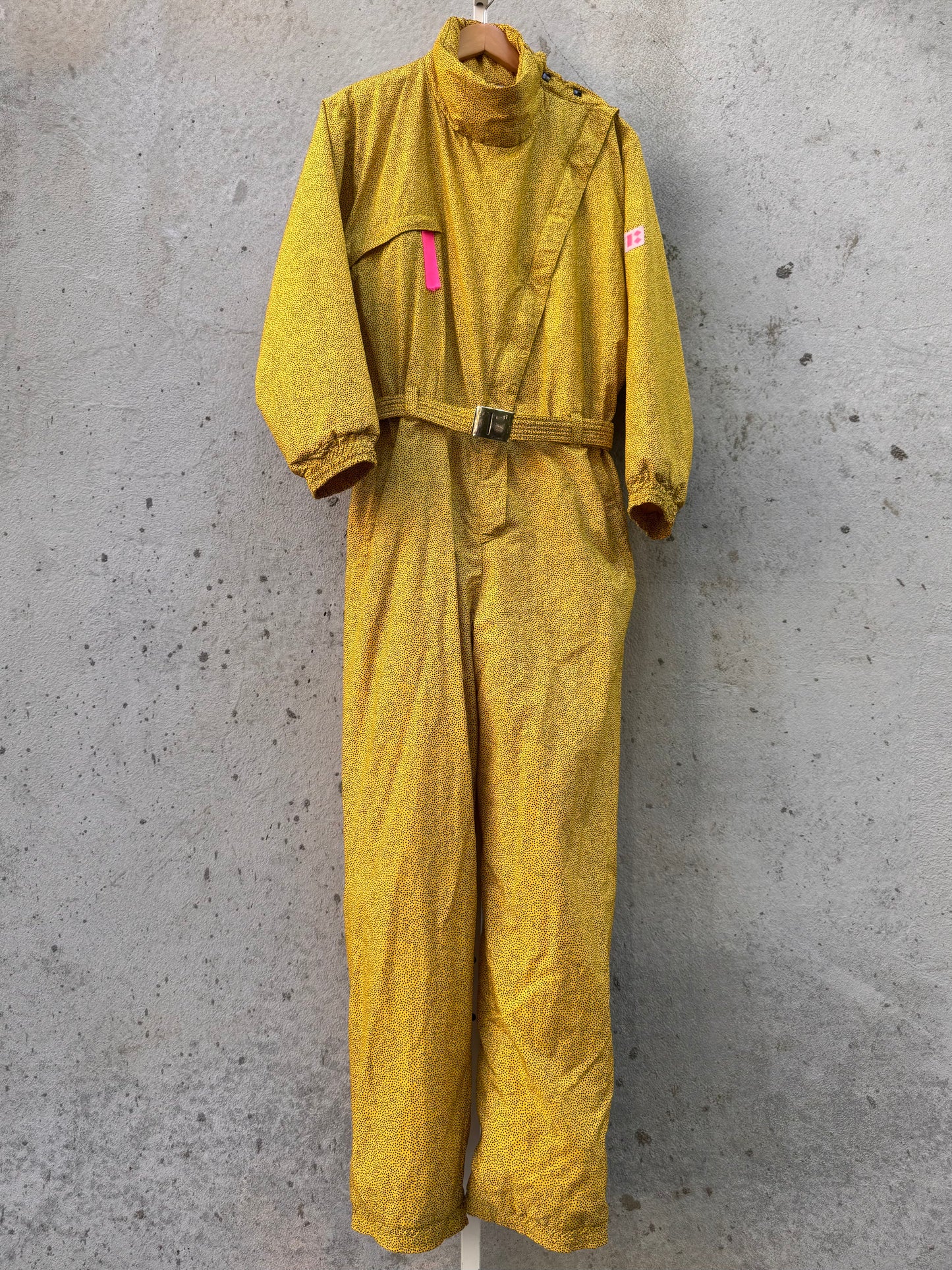 1980s Yellow & Black Ski Suit