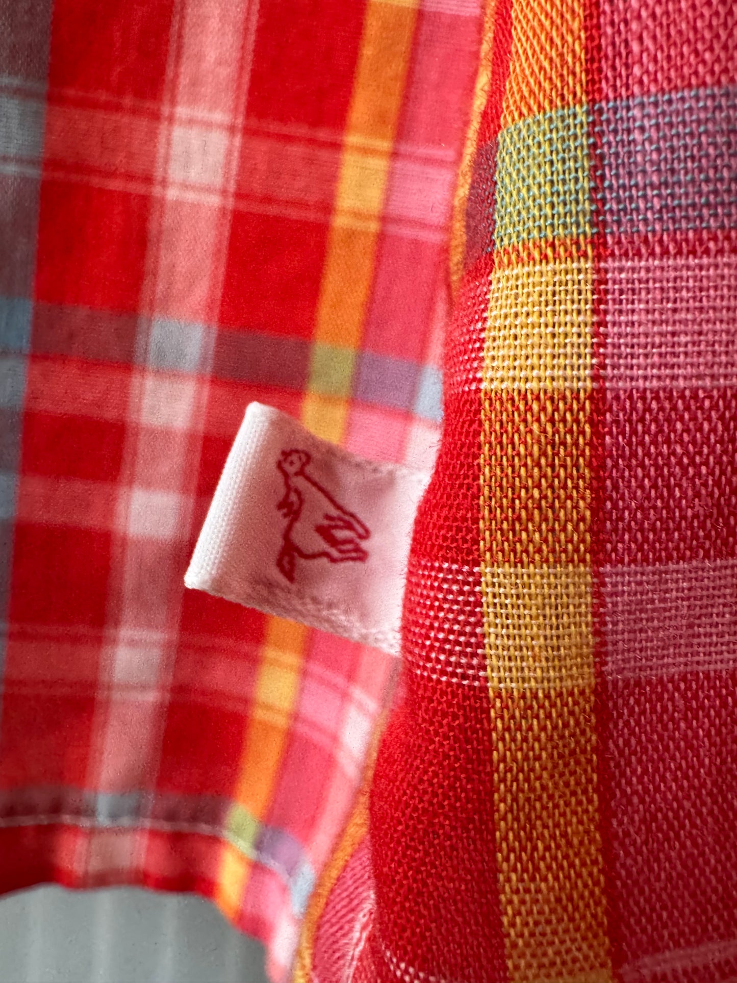 1970s Wrangler Red Plaid Ruffled Button-up Shirt