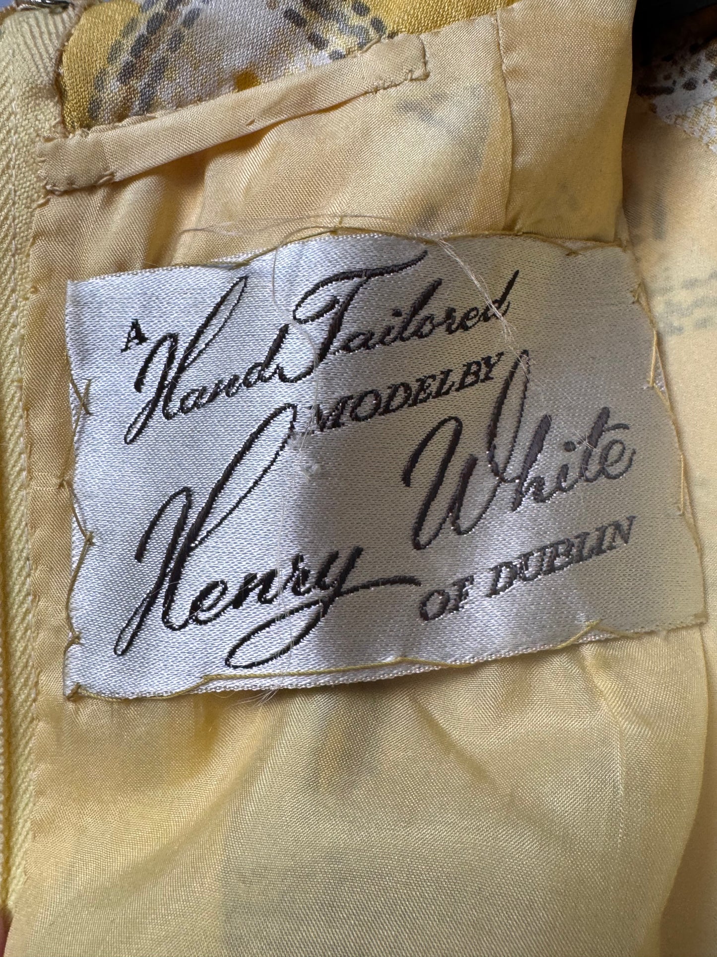 1960s Yellow Windowpane Dress