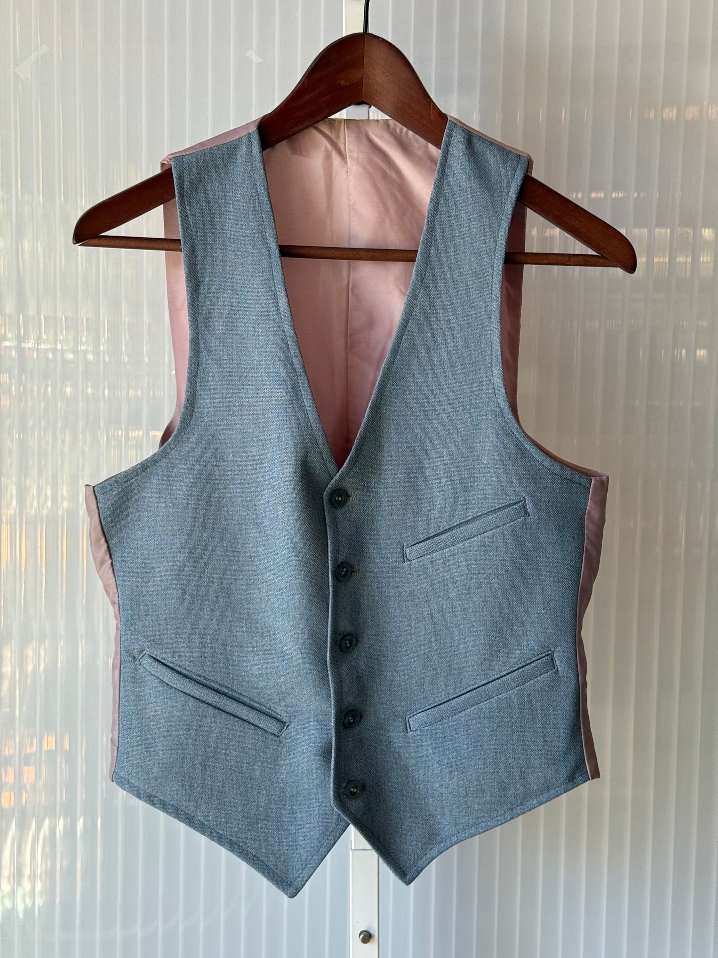 1970s Powder Blue 3-Piece Suit Set
