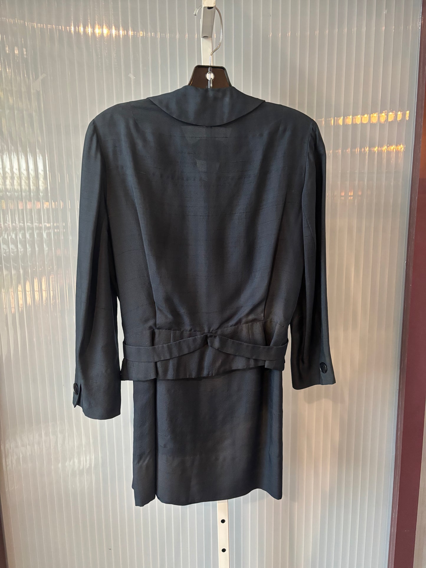 1940s Edward Barry Navy Blue Skirt & Jacket