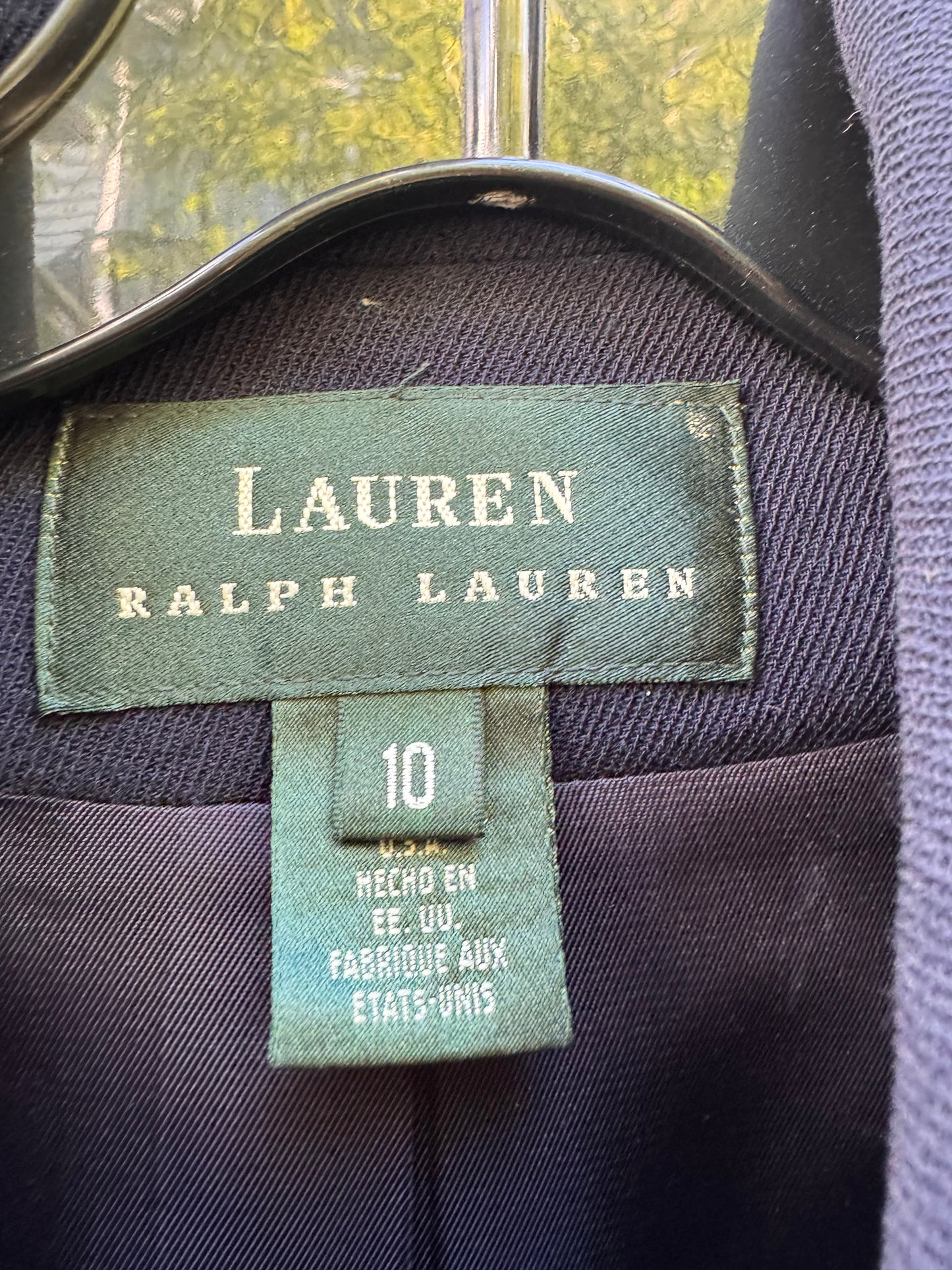 2000s Ralph Lauren Navy Blue Jacket with Gold Buttons