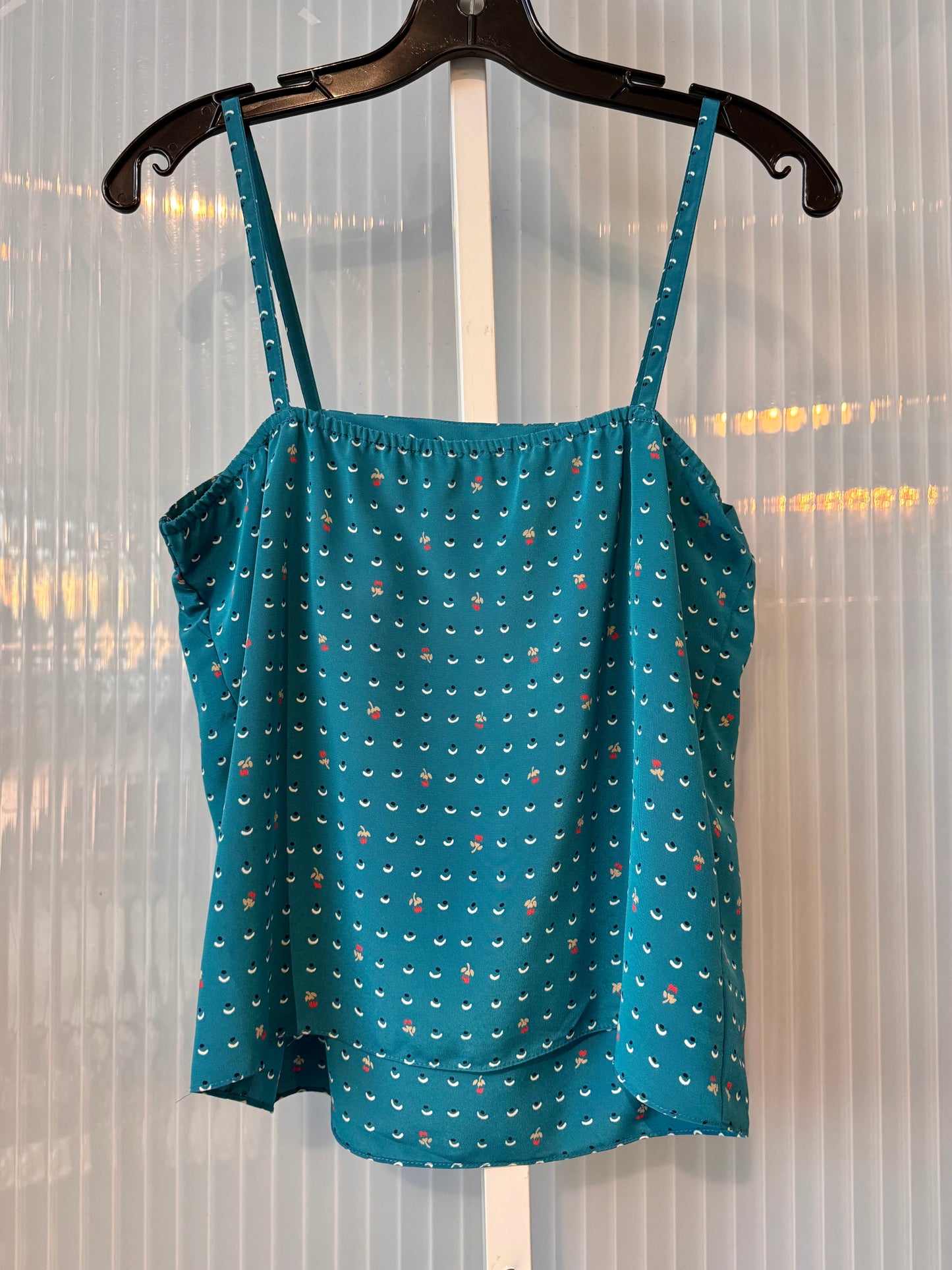 1980s Teal Patterned Skirt & Top Set