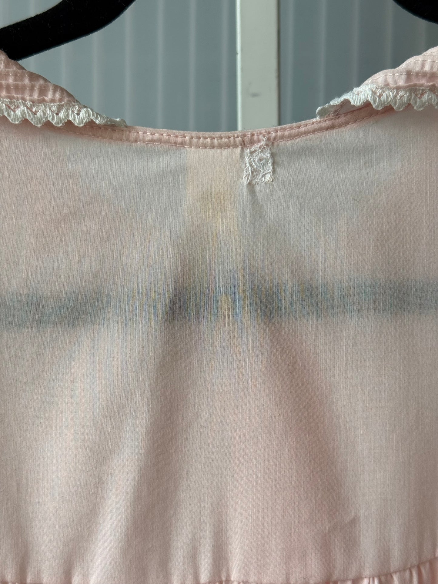 1960s Pink Long-Sleeve Button-Front Bed Jacket