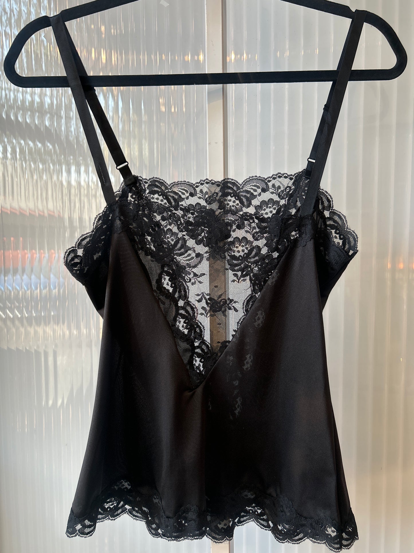 1970s Black Lace Camisole