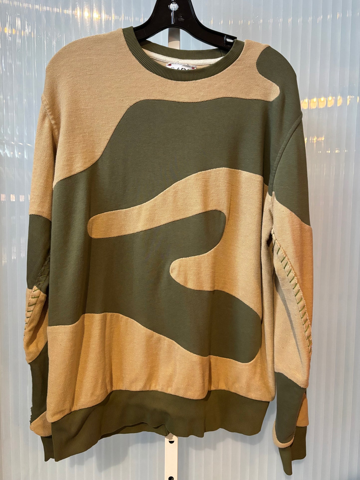 Handmade Camo Wide-Stitch Sweatshirt