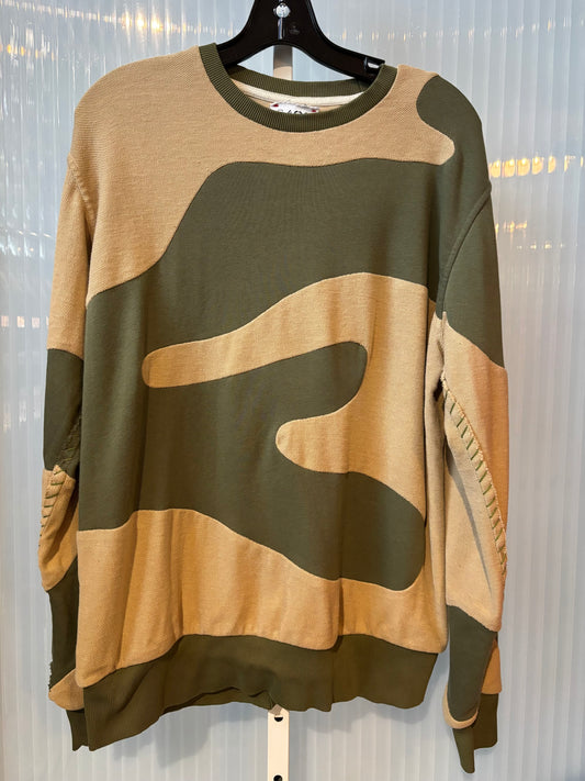 Handmade Camo Wide-Stitch Sweatshirt