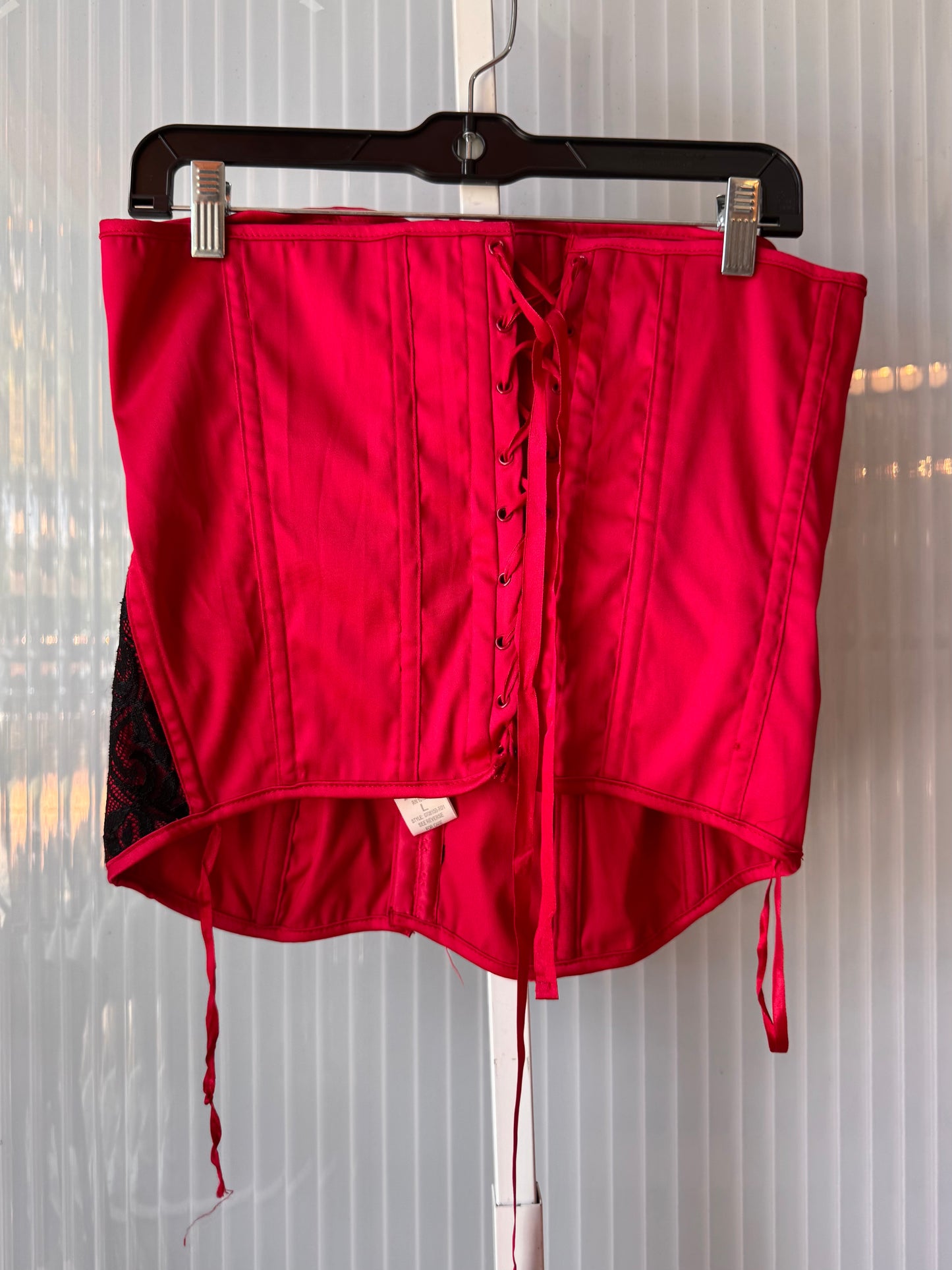 Y2K Charlotte Russe Red & Black Lacey Corset