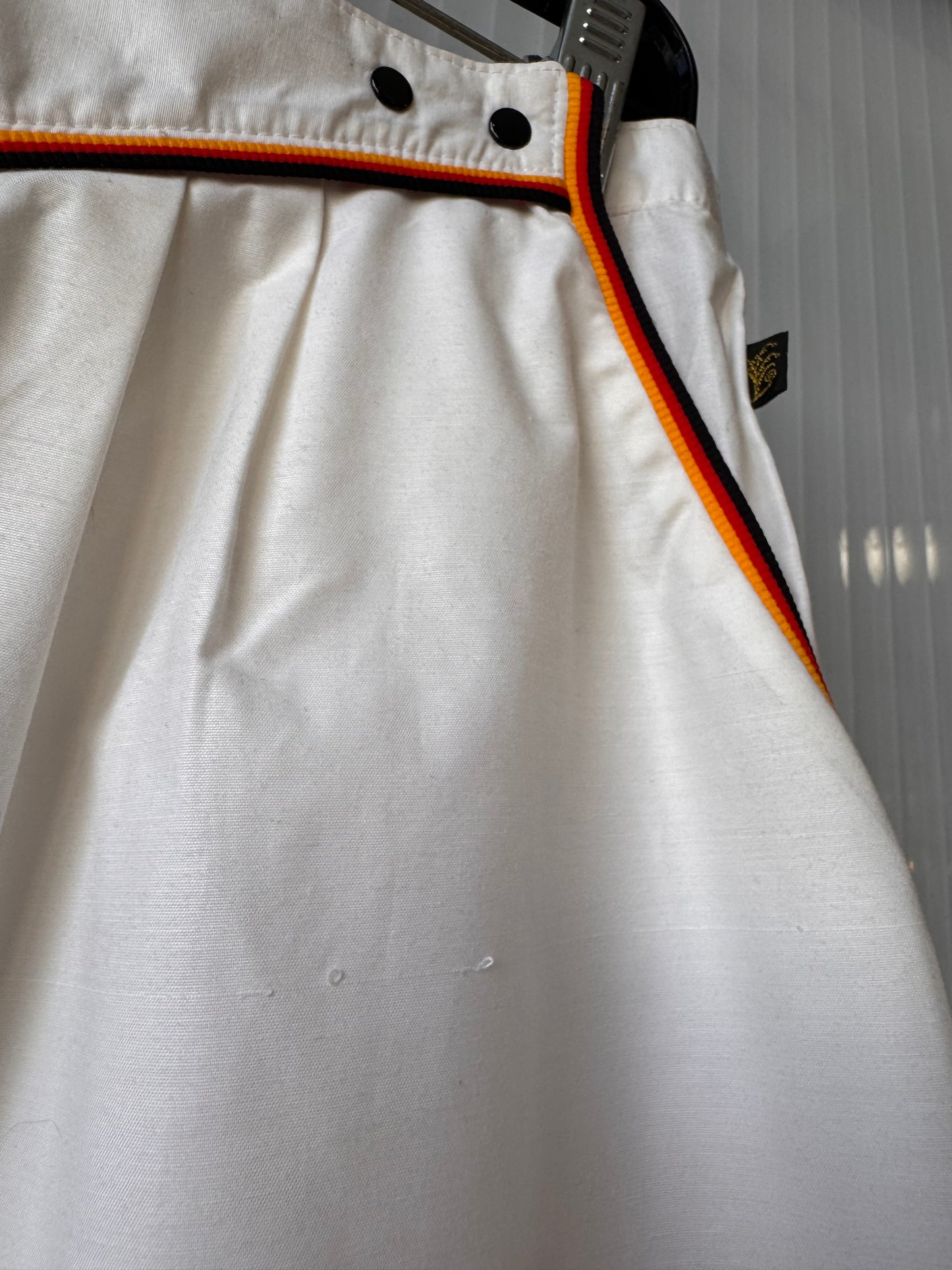 1980s White Collared Tennis Shirt & Skort Set