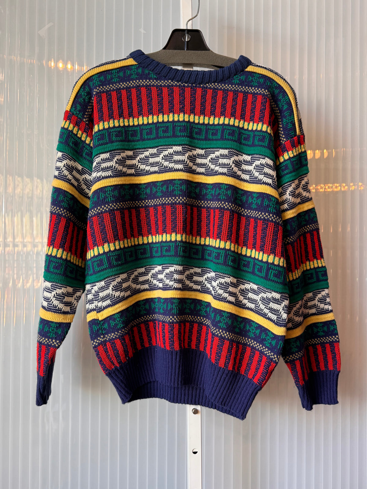 1980s Multicolor Knit Hip-Hop Sweater