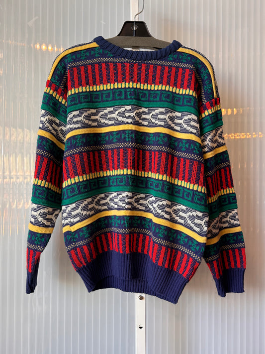 1980s Multicolor Knit Hip-Hop Sweater