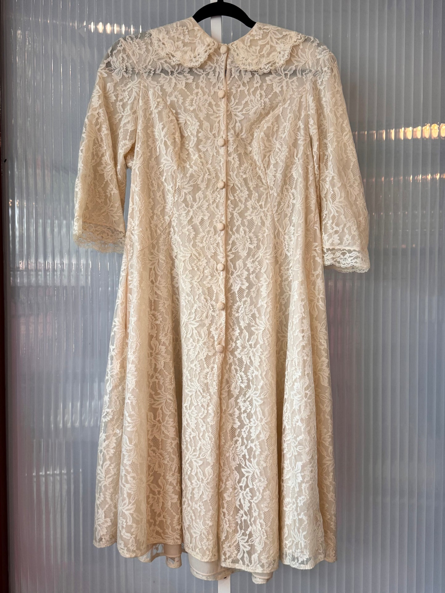 1960s Cream Lace Nightgown