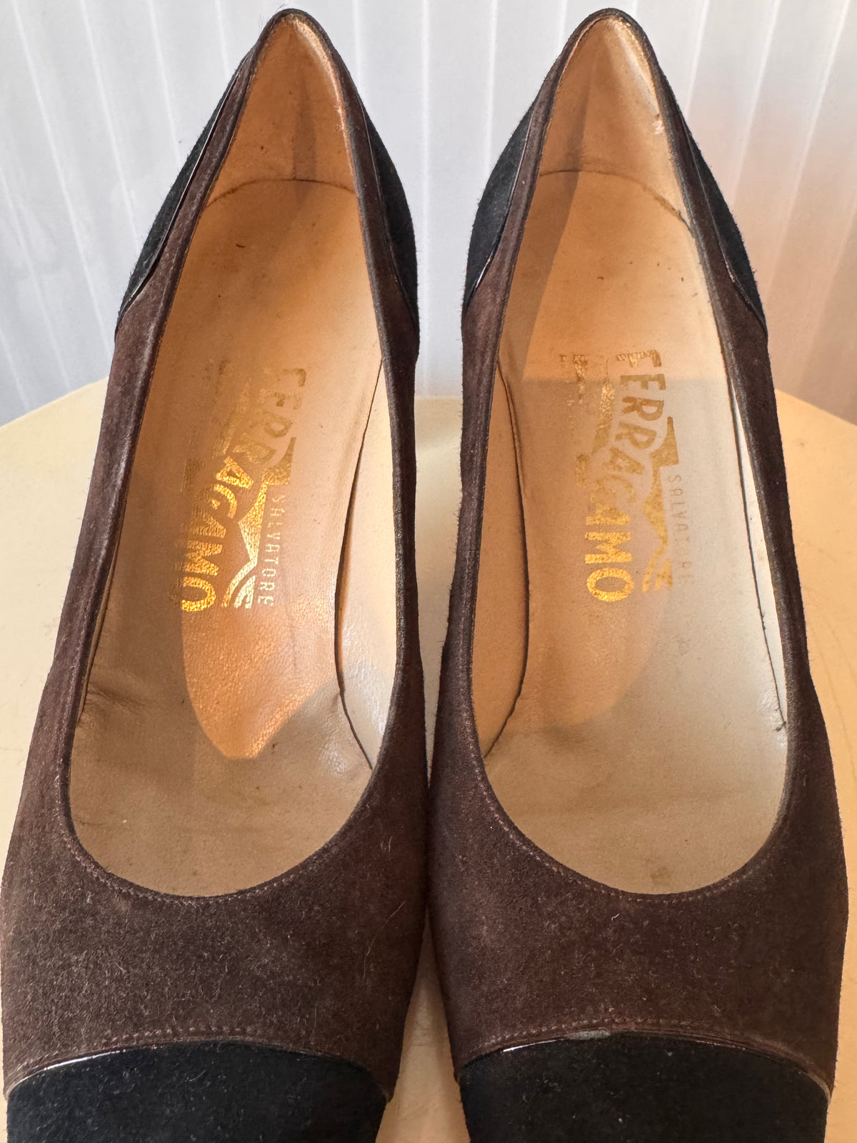 Late 1950s Salvatore Ferragamo Brown Suede Heels