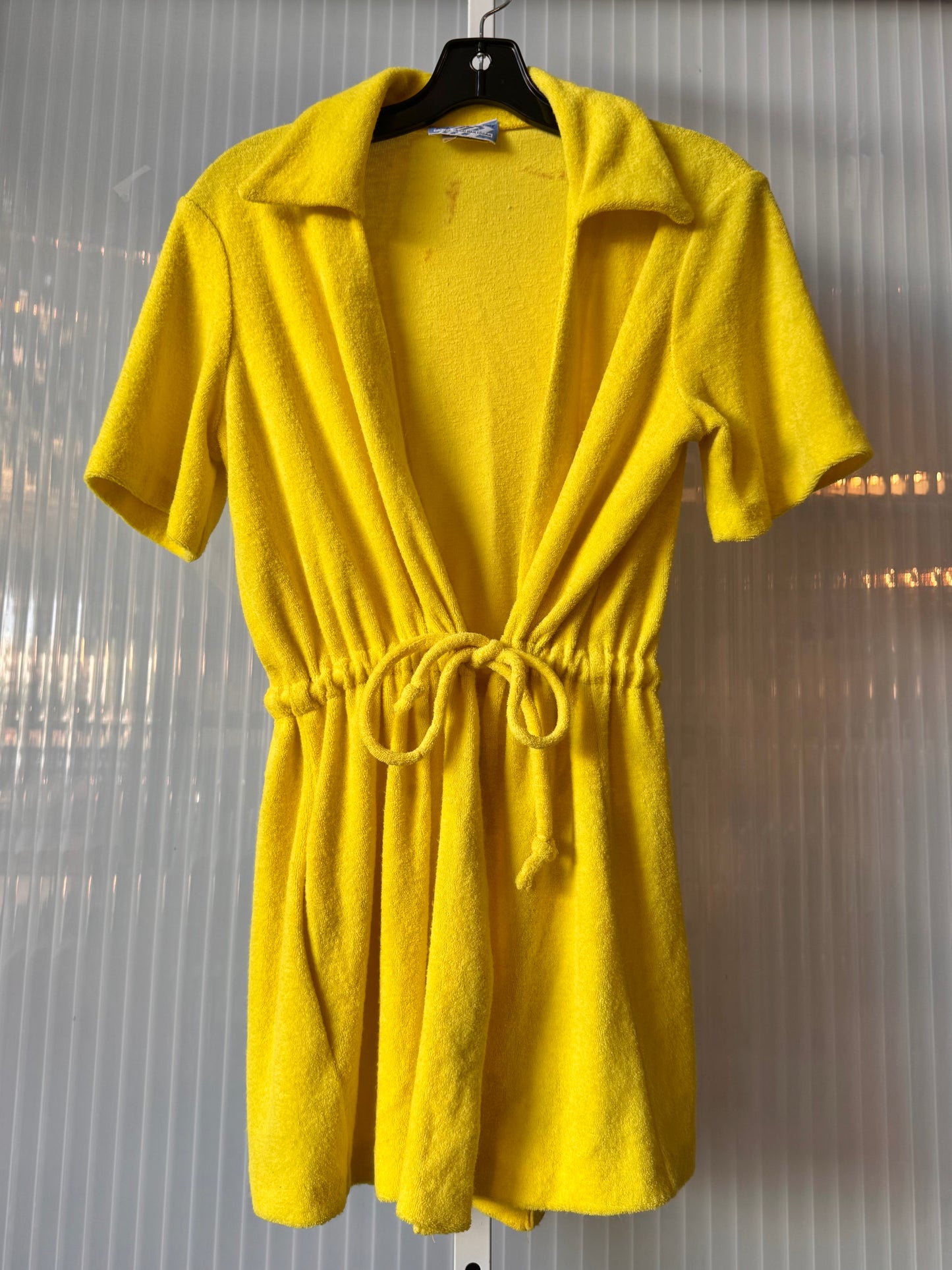 1970s Yellow Terrycloth Playsuit