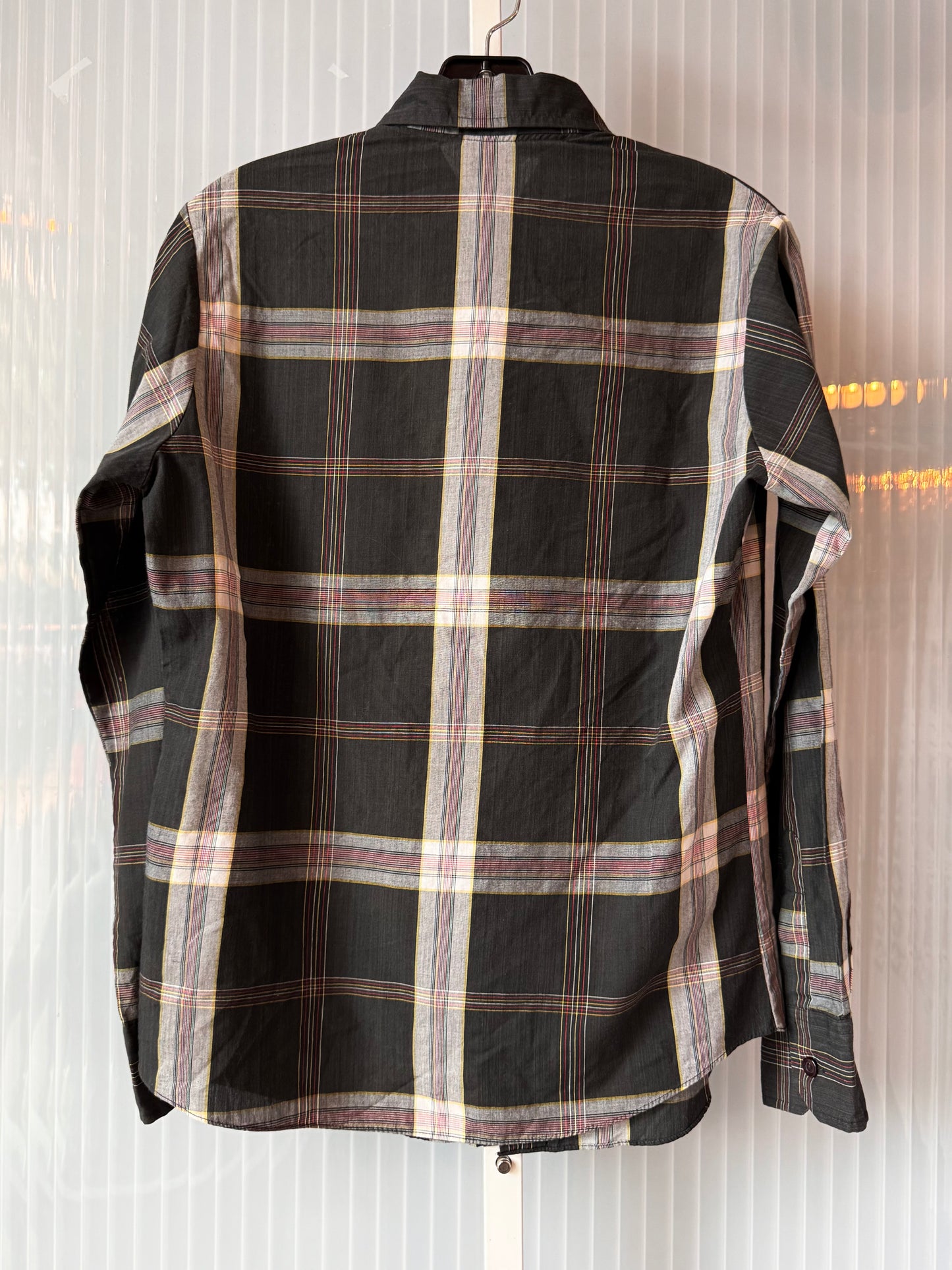1970s Kennington Black & Red Plaid Button-Up Shirt
