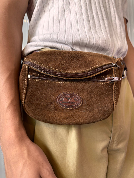 Aussie Bush Brown Suede Fanny Pack