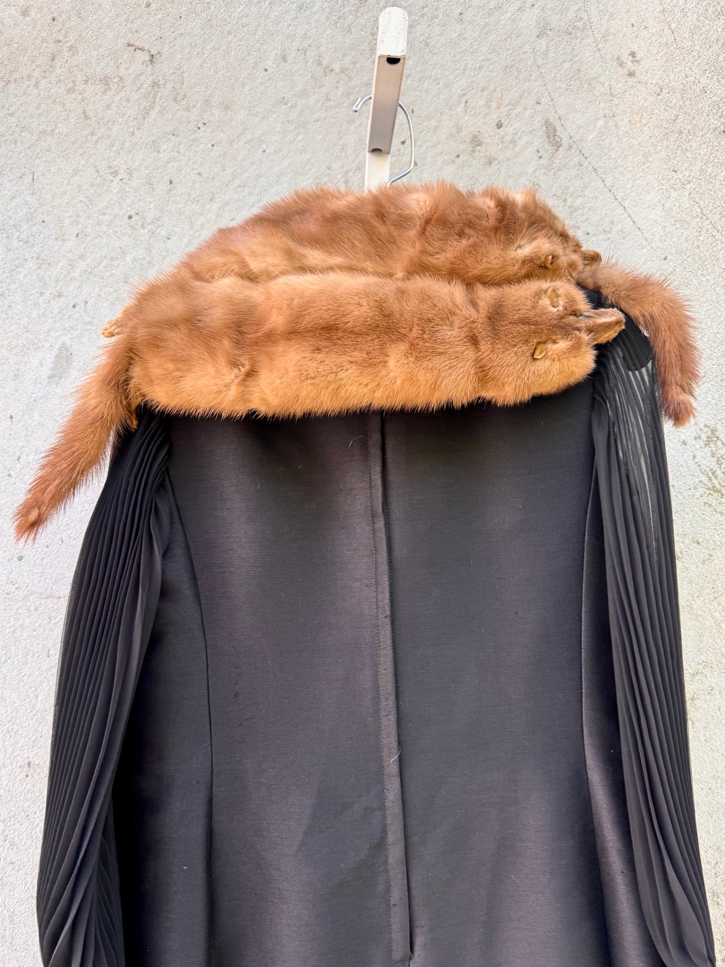 Tan Four Pelt Mink Collar