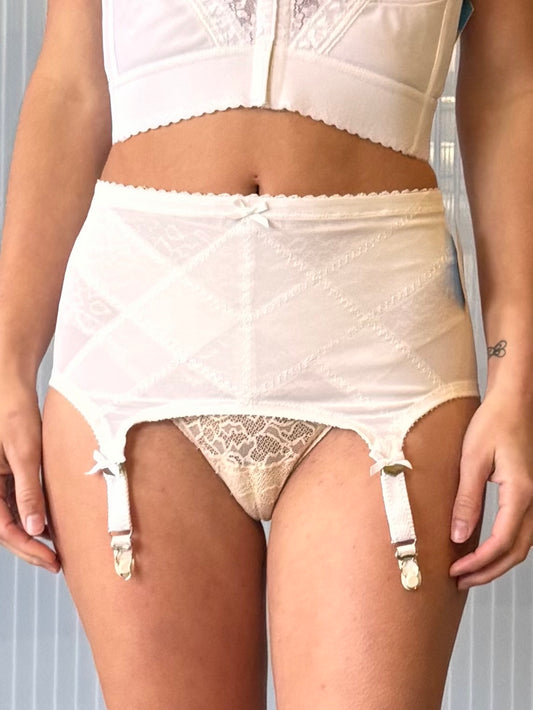 1960s Adonna White Garter Belt