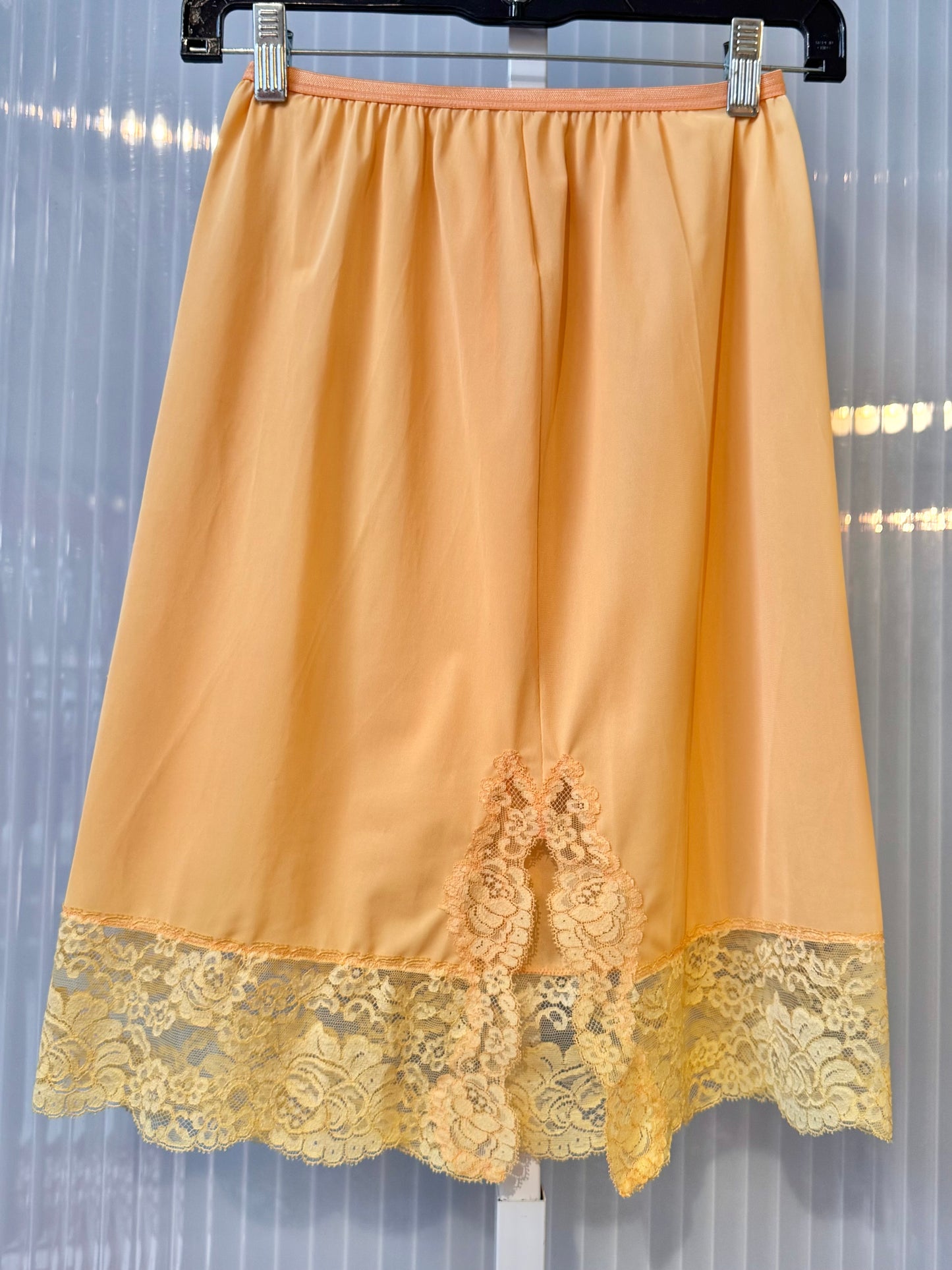 1960s Sherbet Orange Skirt Slip