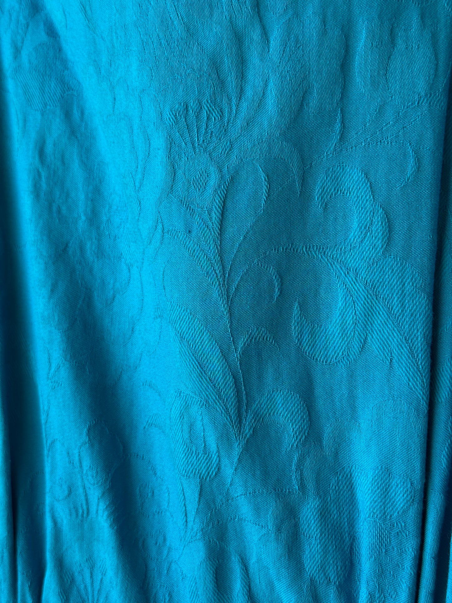 1980s does 1950s Cobalt Jacquard Ruched Dress w/ Bow