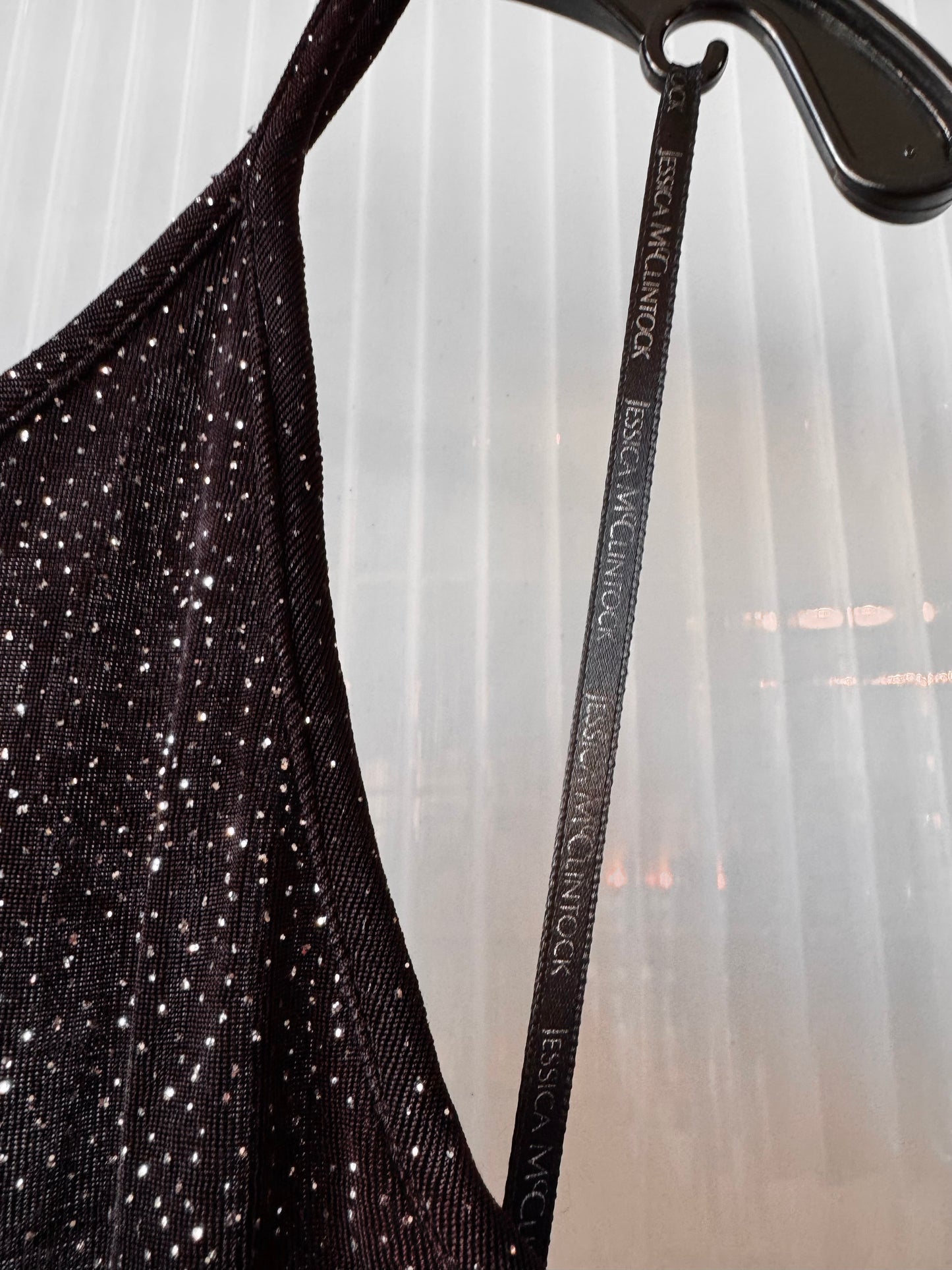 Jessica McClintock Black & Silver Bodycon Dress