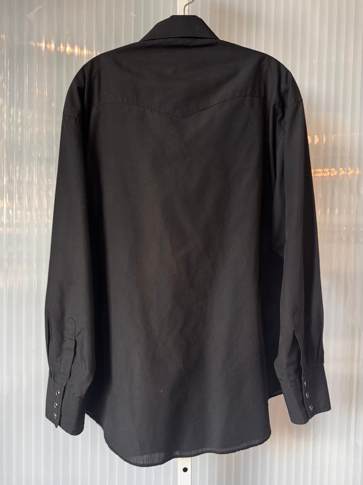 2000s Wrangler Black Western Snap Shirt