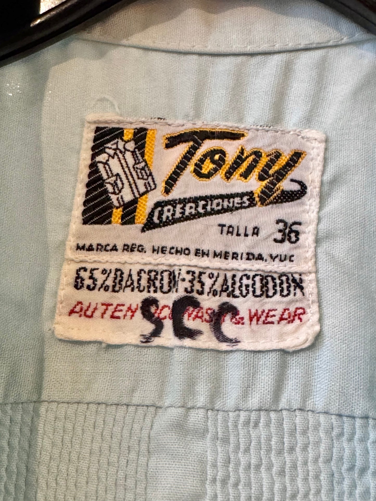 1960s Light Blue Guayabera Shirt