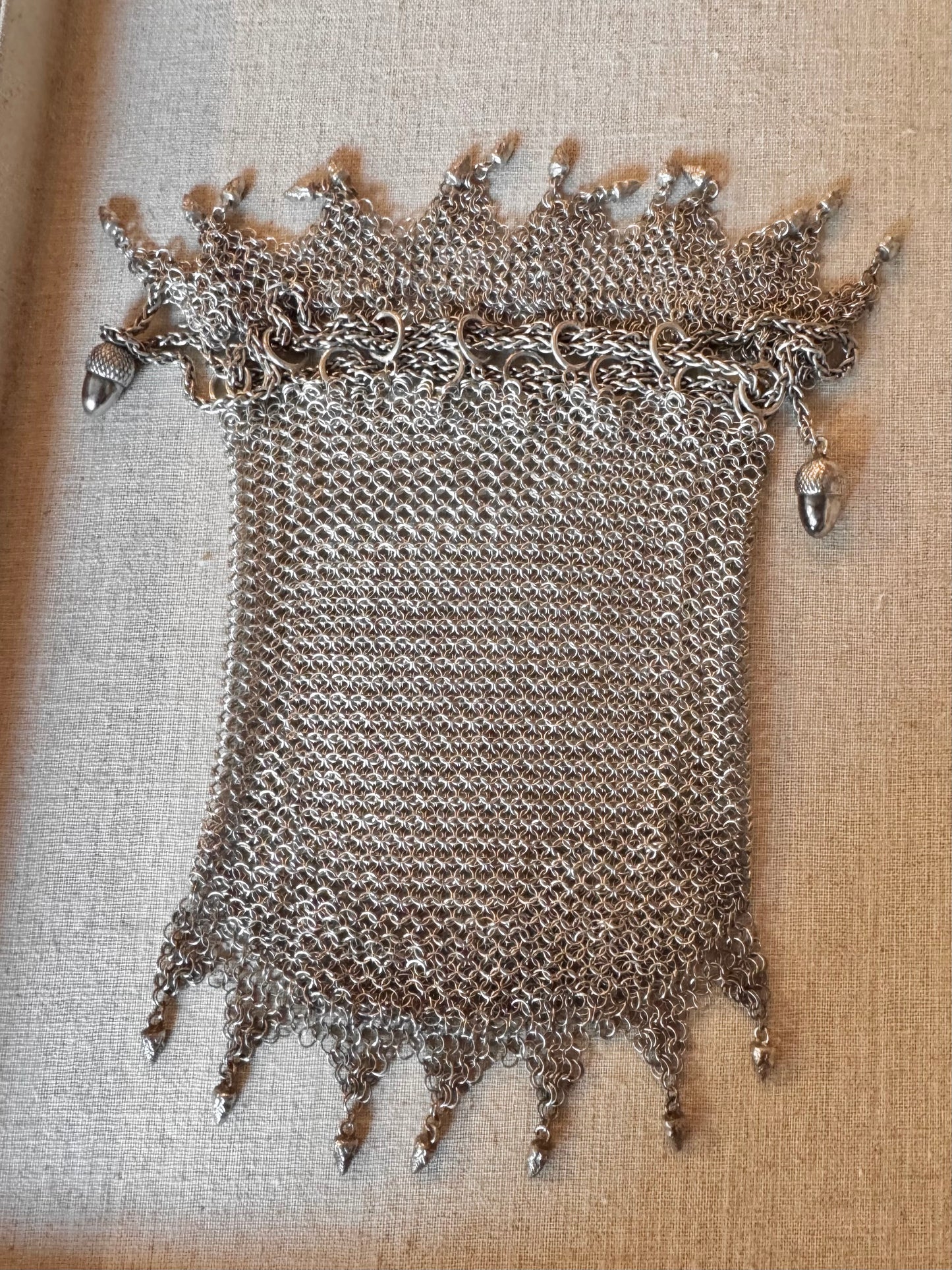 1920s Acorn Chainmail Flapper Purse