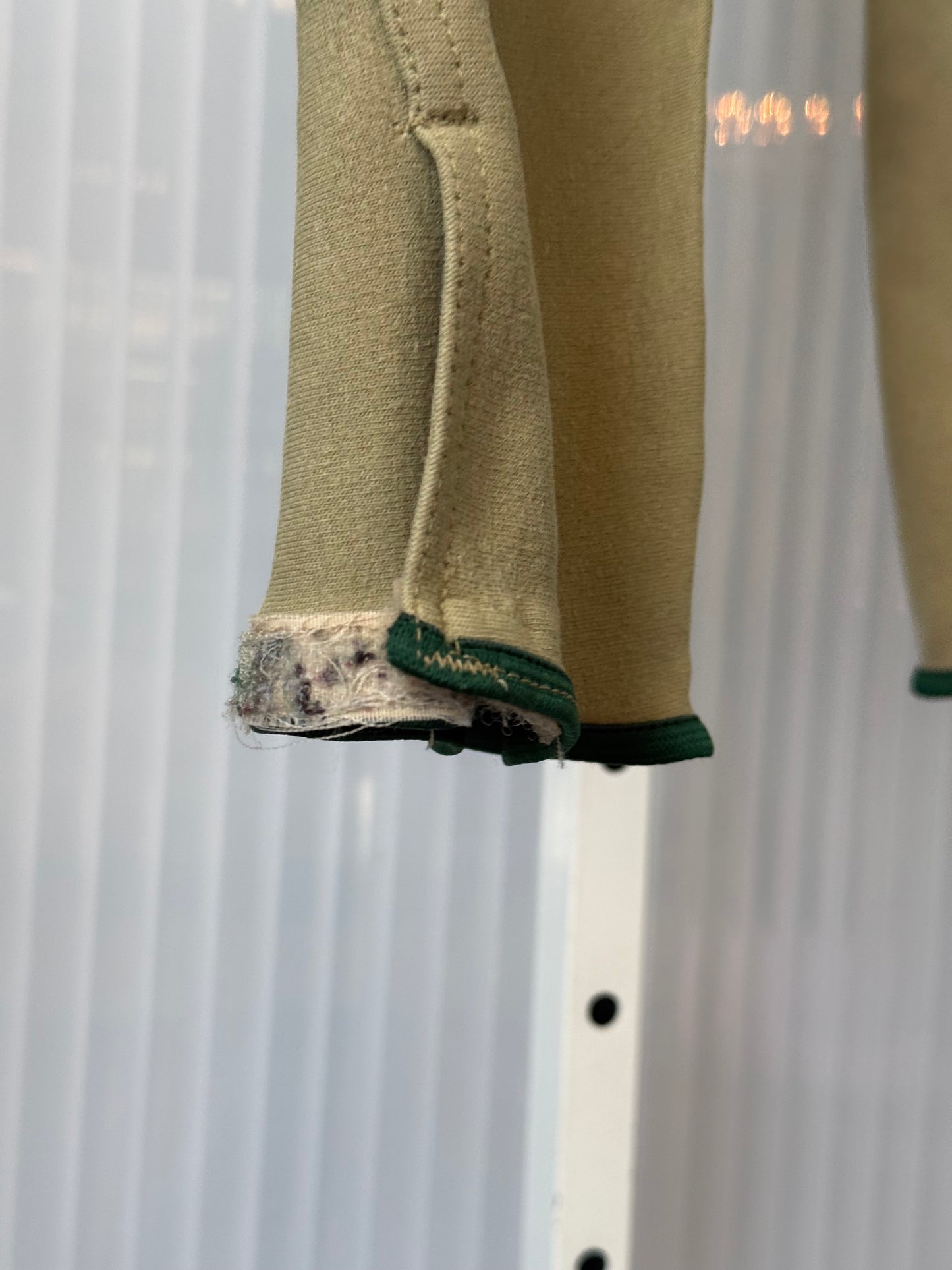 Olive Green Riding Breeches Pants w/ Suede Patches