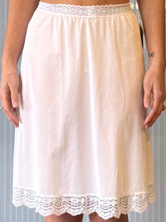 1970s Olga White Skirt Slip