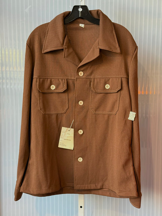 1970s Brown Collared Shirt w/ Deadstock Tags