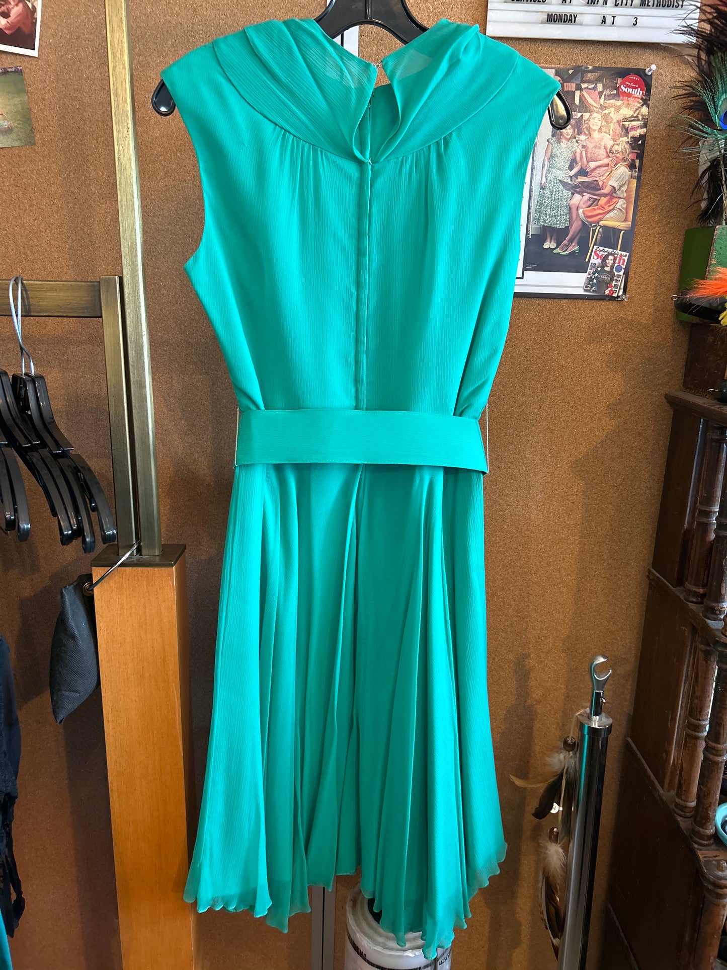 1960s Elinor Gay Green Dress