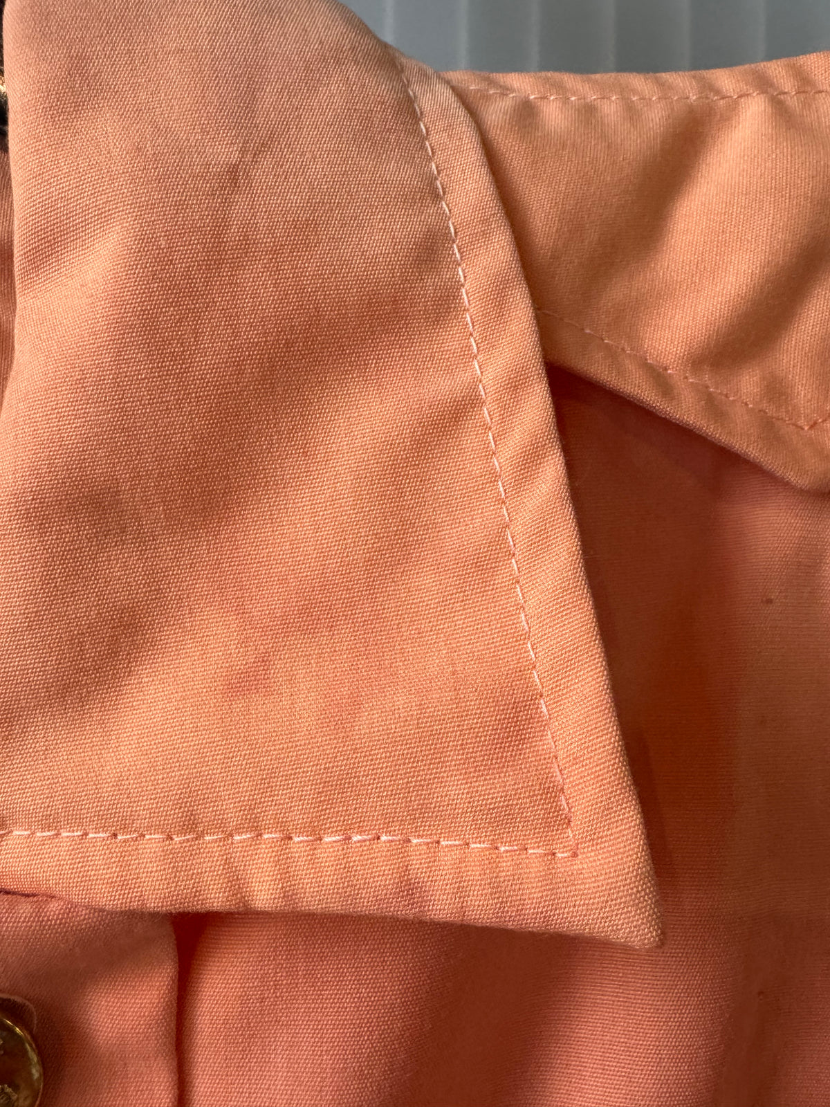 1960s Peach Double-Breasted Shift Dress