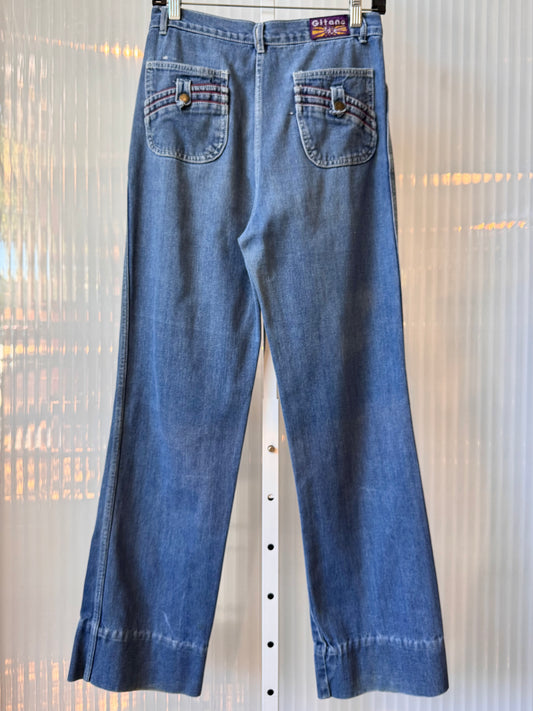 1970s Gitano Wide Leg Jeans