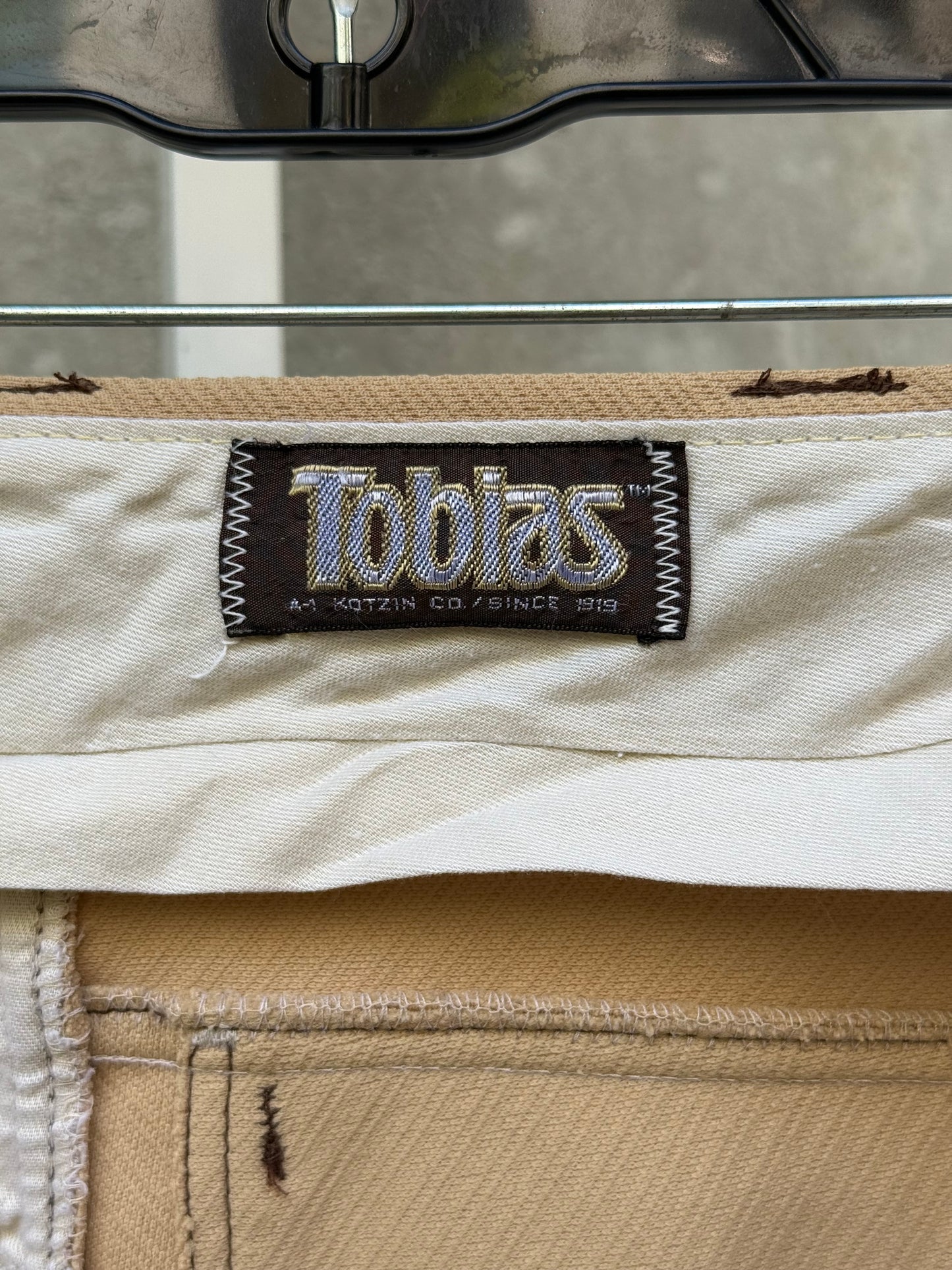 1970s Cream Polyester Men’s Slacks