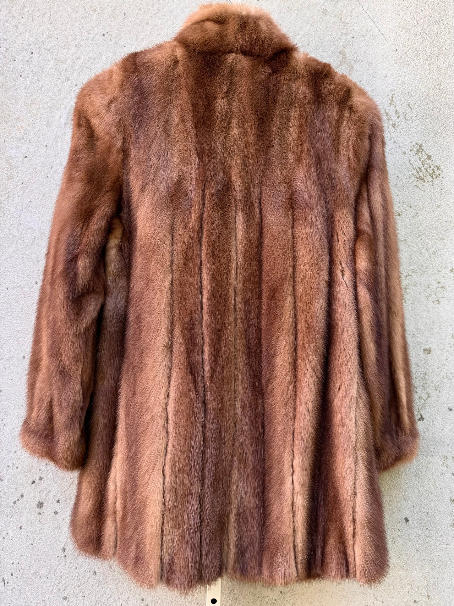 Lapeled Brown Mink Fur Coat