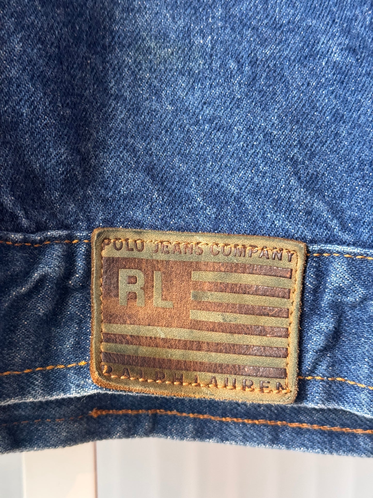 1990s Polo Denim Jacket w/ Corduroy Collar