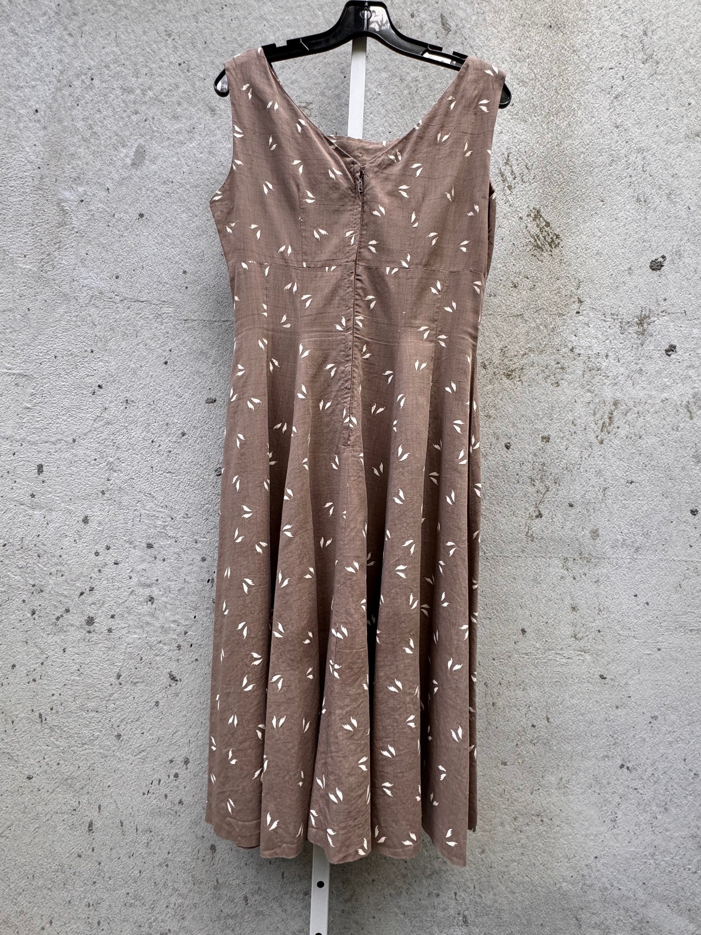 1950s Taupe Fit & Flare Dress and Jacket Set