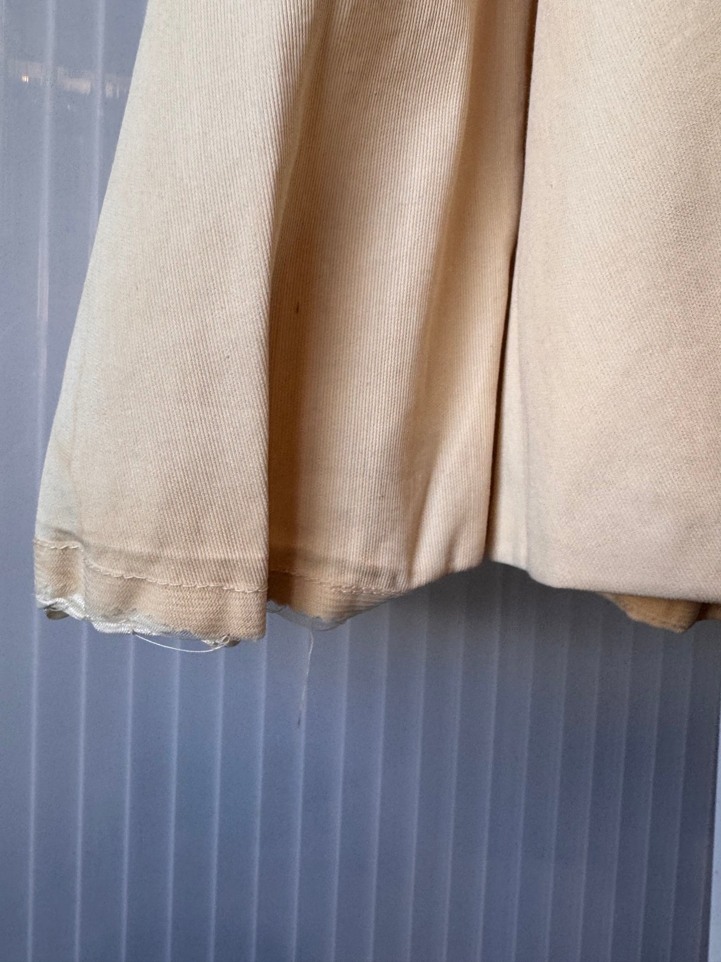 1950s Cream Drop Waist Beaded Wedding Dress