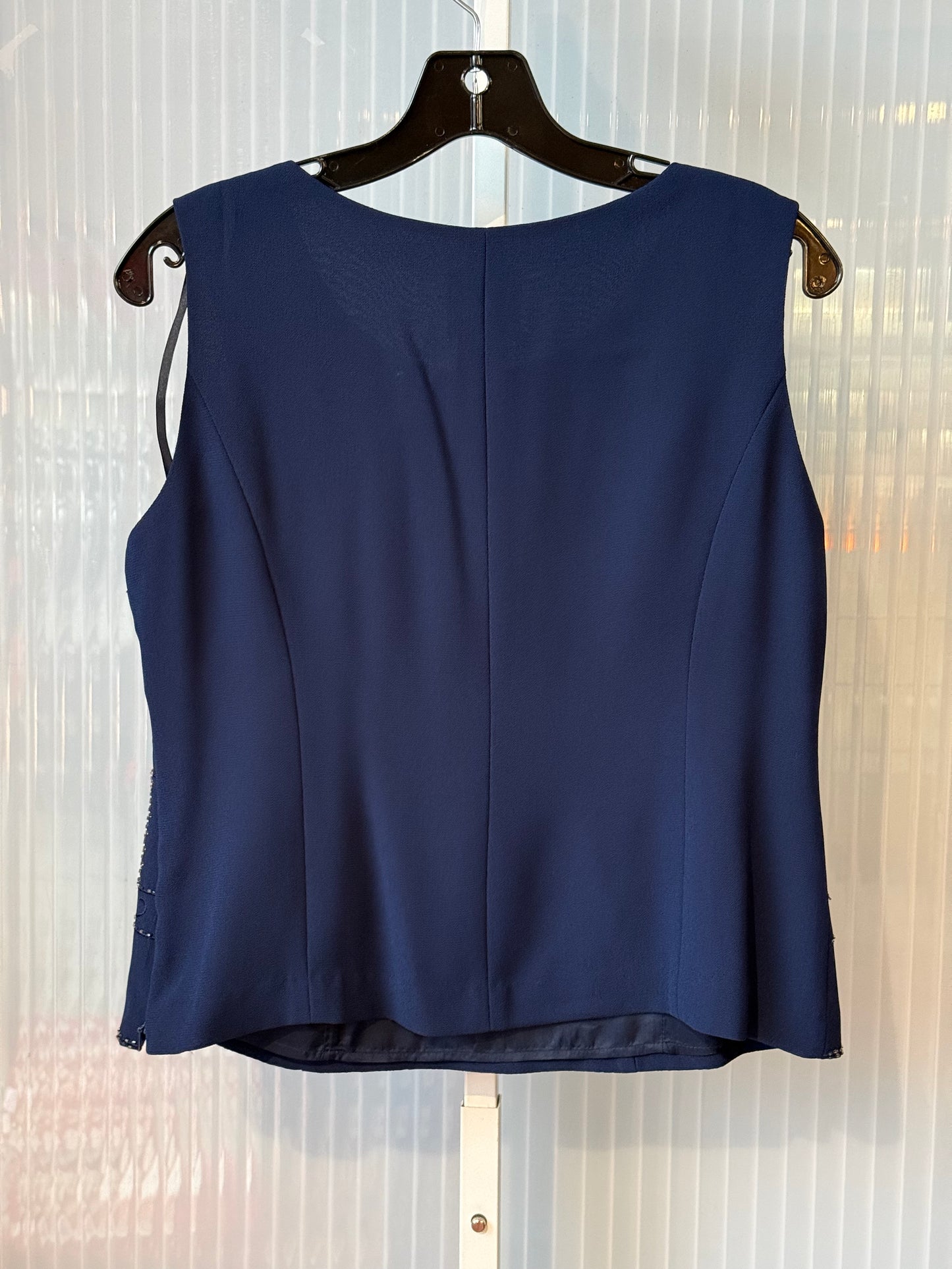 Y2K Navy Beaded Top & Layered Pants Set