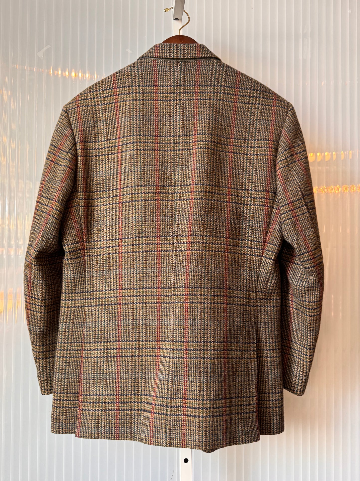 1970s Brown Glen-check Wool Blazer
