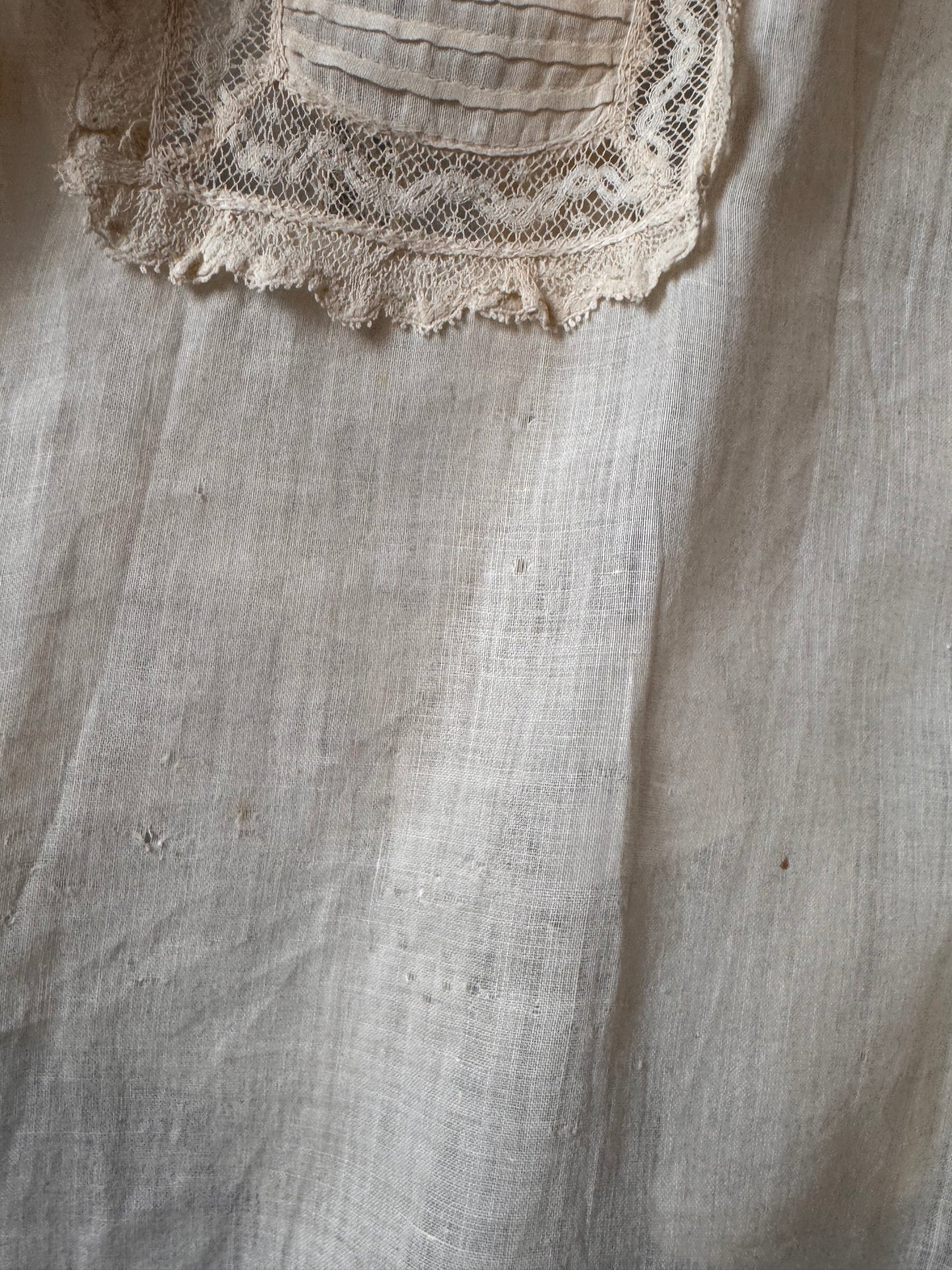 Edwardian Sheer Cream Lace Blouse